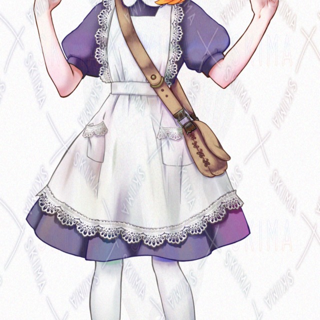 Apron Dress & Green Headscarf Animal-Ear Girl [Adopt] 的商品圖片第 5 張