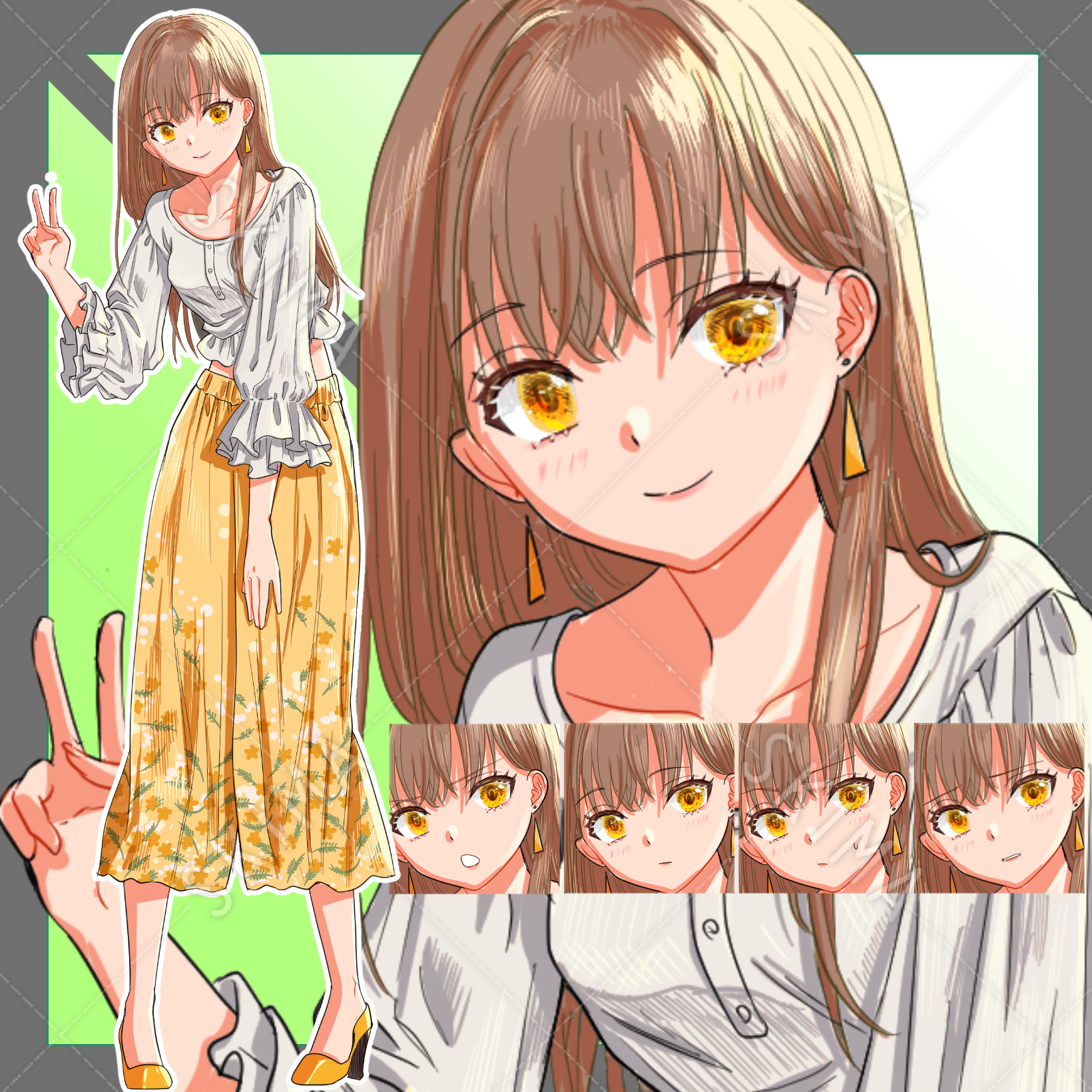 女の子 表情差分5種 スキマ スキルのオーダーメイドマーケット Skima 女の子 表情差分5種 スキマ スキルのオーダーメイドマーケット Skima