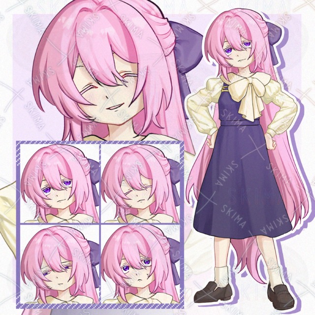 Pink-Haired Girl – 5 Expression Variations 的商品圖片
