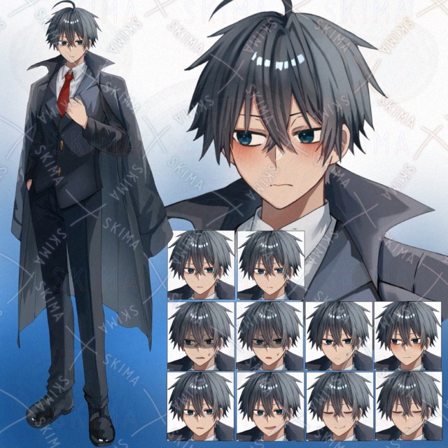 남자 서 있는 그림 표정 10 상품 이미지