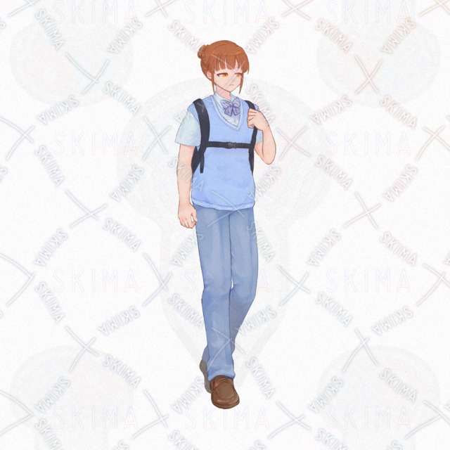 Image 9 of [ADOPTABLES] School Uniform, Backpack, Clothing Variations