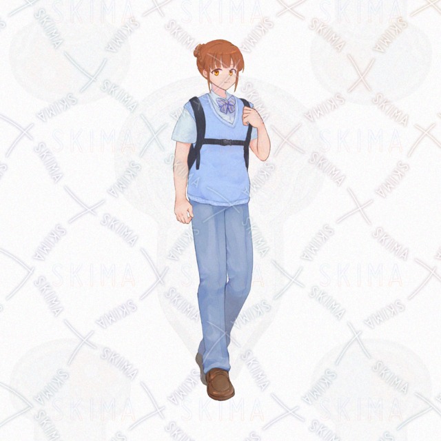 Image 7 of [ADOPTABLES] School Uniform, Backpack, Clothing Variations