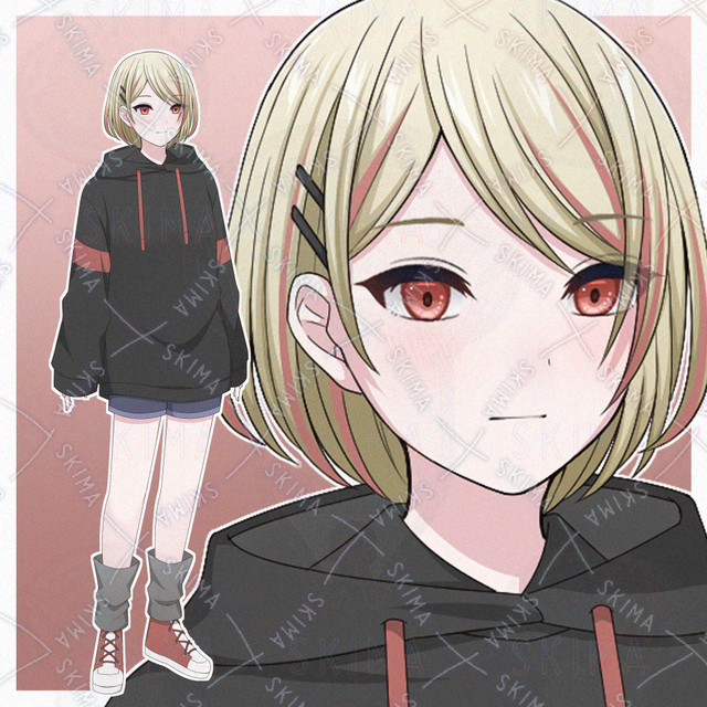 Image of Short-Haired Girl in Casual Clothes – 10 Expression Variations