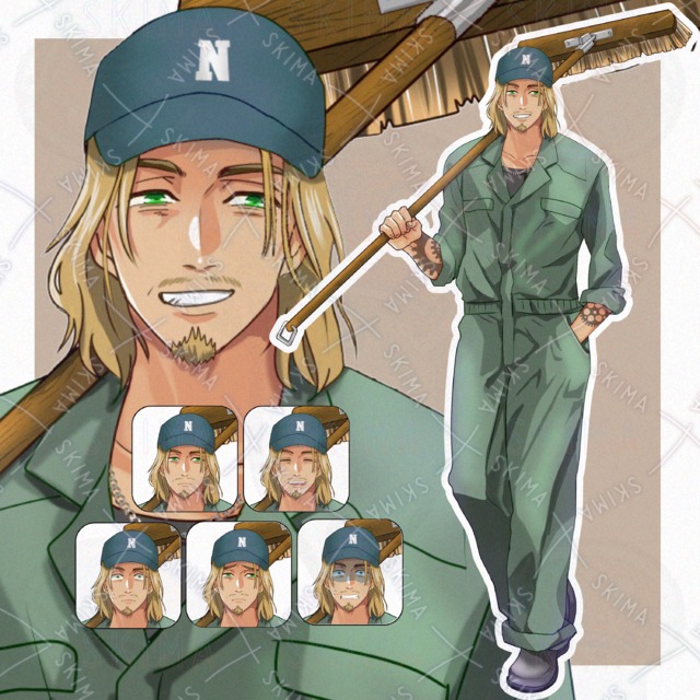 Image of Cleaning Man [6 Expressions]