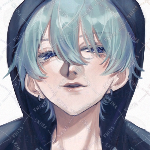 Neutral-expression Light Blue Hair Boy Icon 的商品圖片第 2 張
