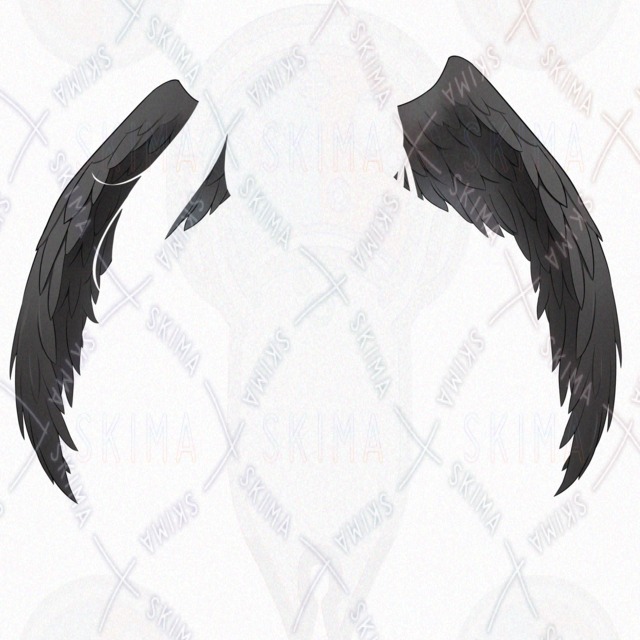 黒髪でかサイドテールカラスちゃん【表情差分5種 ＋ 翼・芋差分、SD付き】の商品画像10枚目