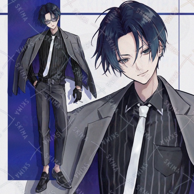 Image of Suit-Clad Man – 9 Expressions + Sunglasses