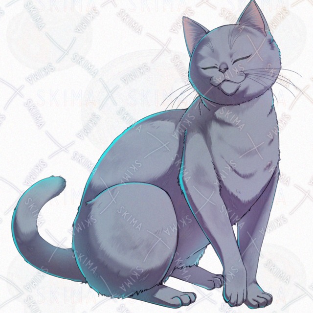 サイバーパンク猫 表情4種  服なし差分の商品画像8枚目