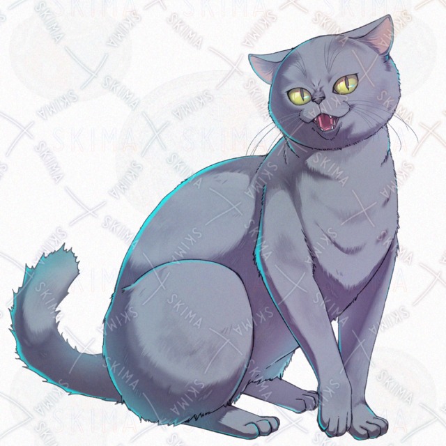 サイバーパンク猫 表情4種  服なし差分の商品画像9枚目