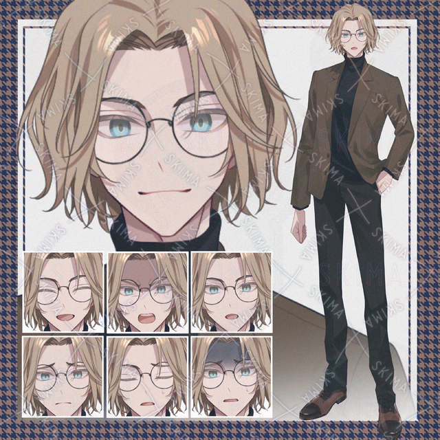 7가지 표정】안경을 쓴 남자 상품 이미지