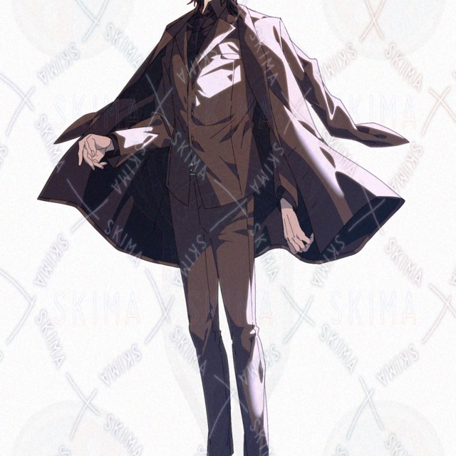 Image 11 of Modern Fantasy Suit – Black Hair, Black Coat, Expression Variations