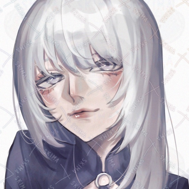 Image 3 of Silver-White Wolf Hair Girl Avatar