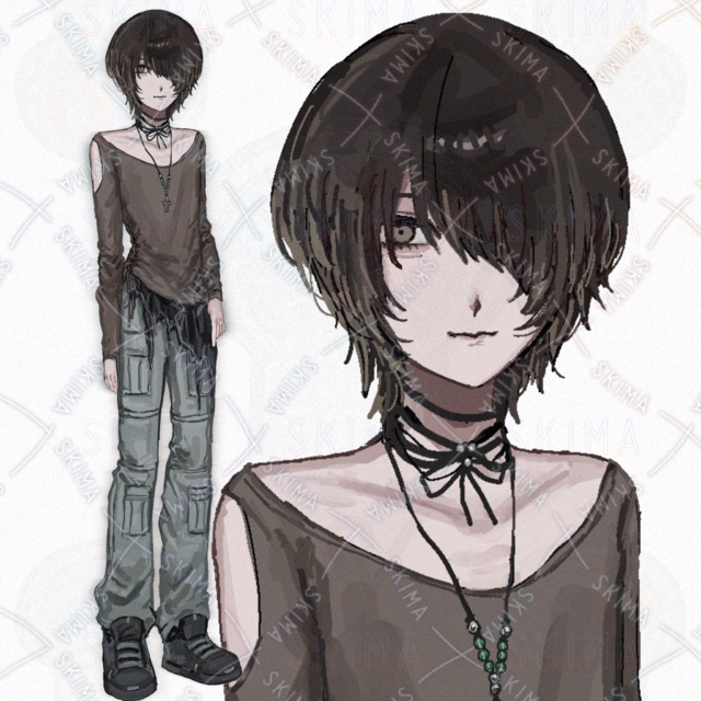 中性グランジ系片目隠れの商品画像