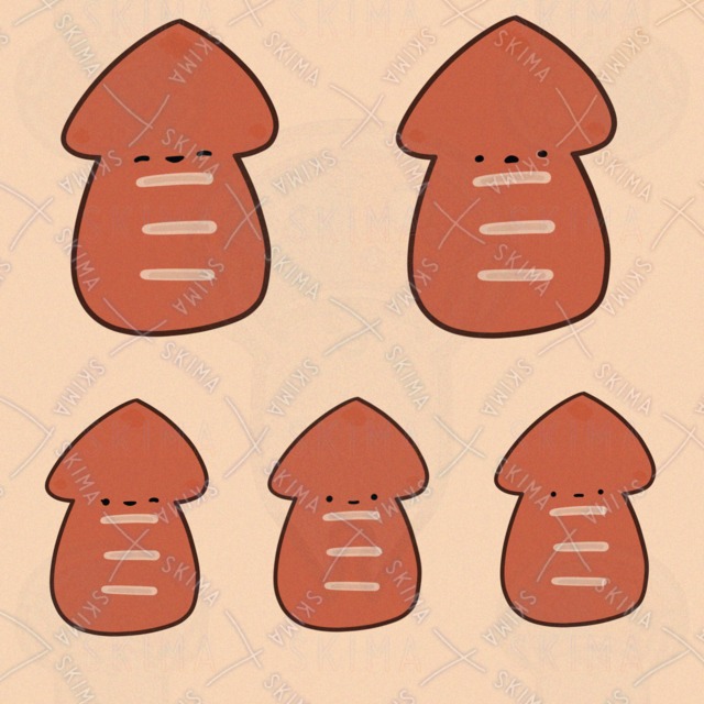 よくやかれたいかやき（表情5種類）の商品画像