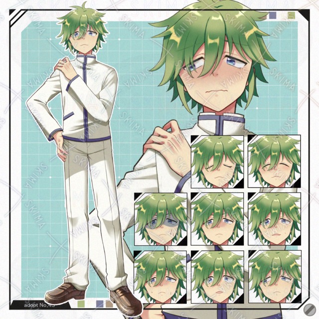 白ランの男の子【表情10種】の商品画像