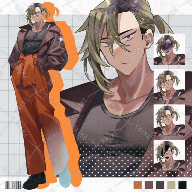 표정 차이 9가지】벙거지+ブルゾン(블루종)의 눈빛이 좋지 않은 남자 상품 이미지