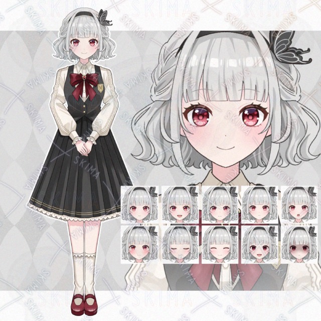 【表情差分10種付き】学生服の女の子