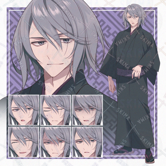 【表情７種】着物の男性の商品画像