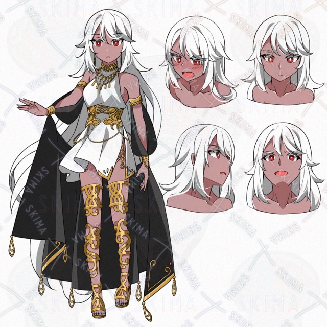 갈색 백발 소녀 상품 이미지