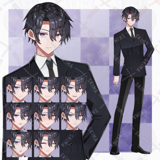 8 Expression Variations – Male Character Standing Illustration 的商品圖片