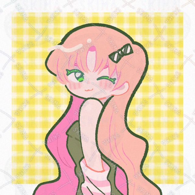 Image of Pink-Haired Girl Icons