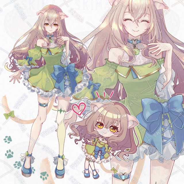 白ネコの女の子の商品画像