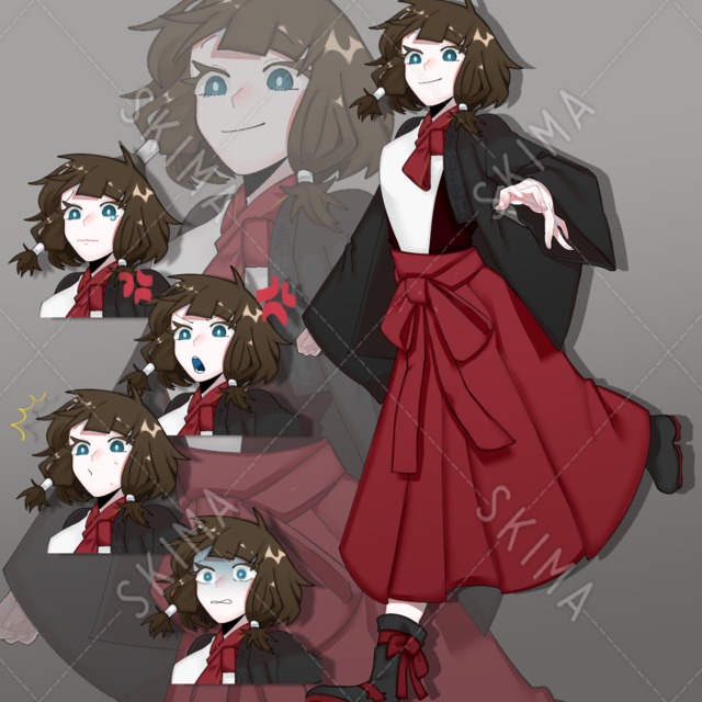 【立ち絵】巫女さん　差分5つ