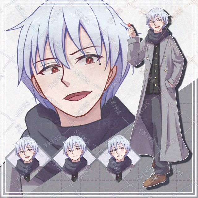 10 Expressions: Long Coat Man Standing Illustration 的商品圖片