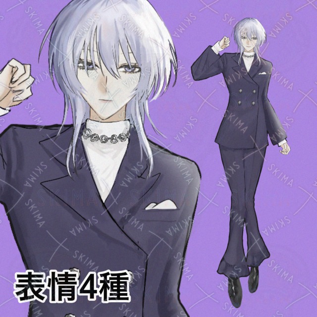 표정 4종】수트 스타일로 멋을 낸 여성 상품 이미지