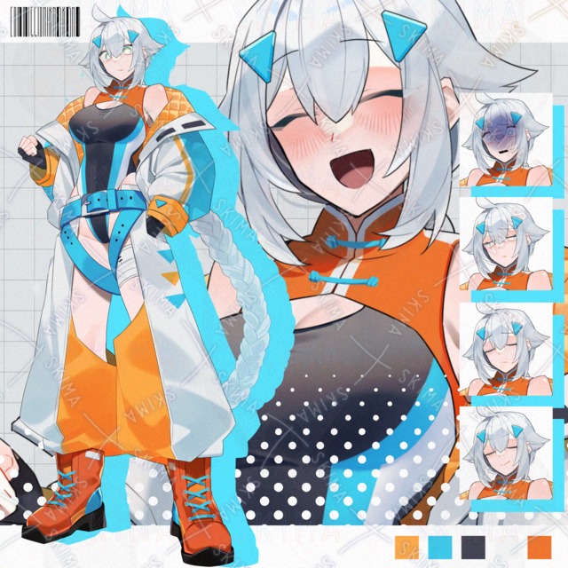 Image of 9 Expressions: Girl in Modern Fantasy Costume