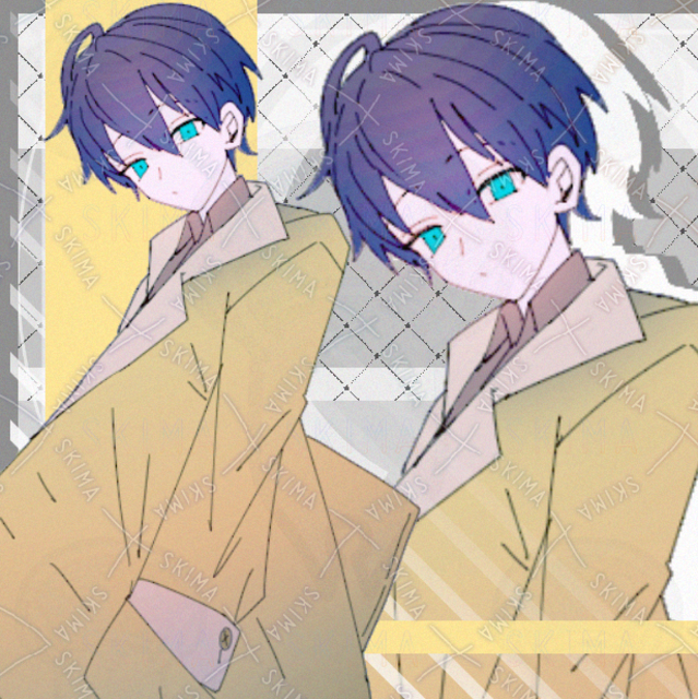 Image of Modern Fantasy Uniform Coat Suit – Yellow with Purple Hair