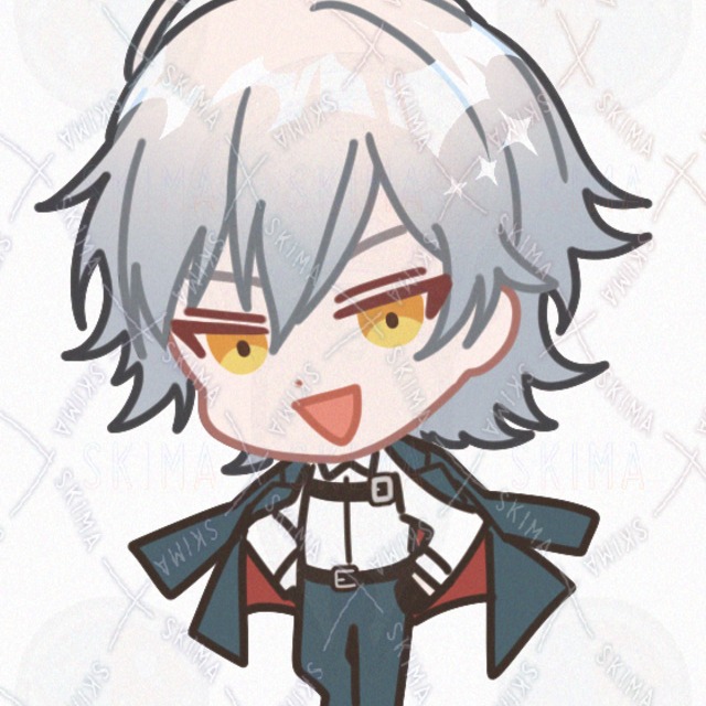 スーツ　男性　現代ファンタジー　白髪　黒色　コート　差分あり　SDキャラの商品画像11枚目