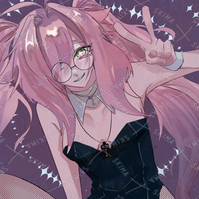 Pink-Haired Bunny Girl with Glasses 的商品圖片