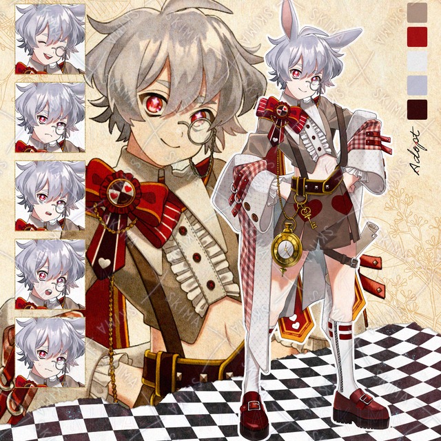 White Rabbit Character | [Includes expression variations and a version without animal ears] 的商品圖片