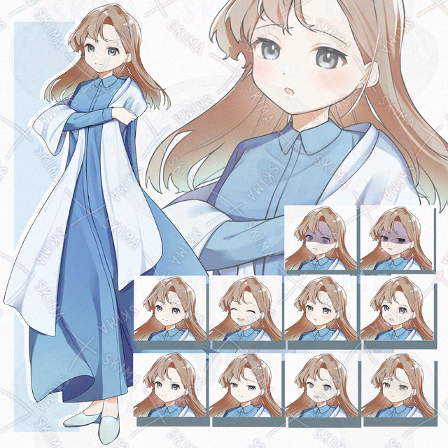 【セール】儚げな病弱の女の子【表情10種】の商品画像