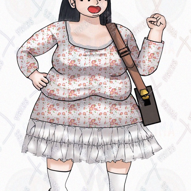 【立ち絵】ぽっちゃり女性の就活イメージ【表情差分5種】の商品画像6枚目