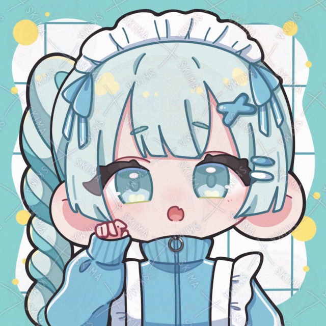 SNSアイコン　ジャージメイド　水色　女の子