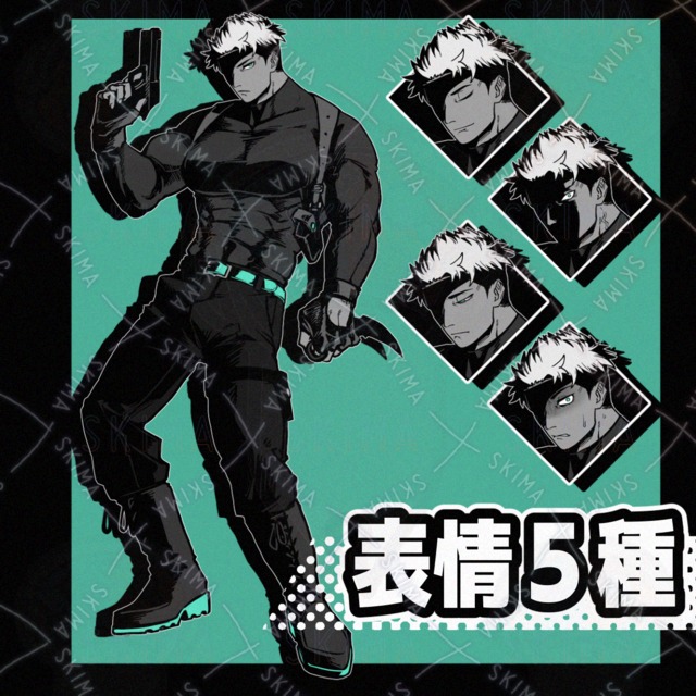 かんたん立ち絵35【表情5種】