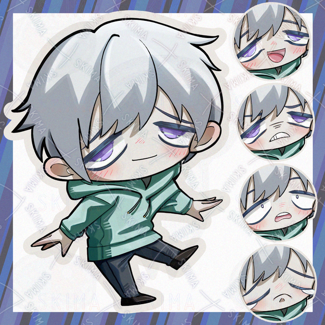 Image of Facial Variation 5: Relaxed, Down-to-Earth Chibi Character