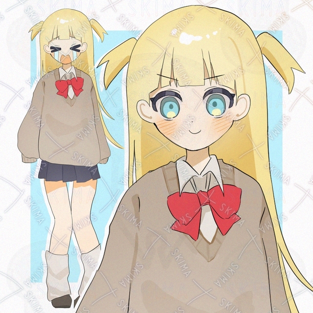 金髪青目の元気な女の子の商品画像