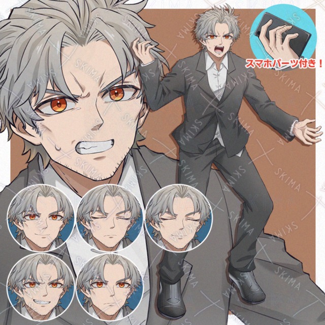 【Adopt】白髪/おっさん/スーツ/熱血刑事風の商品画像