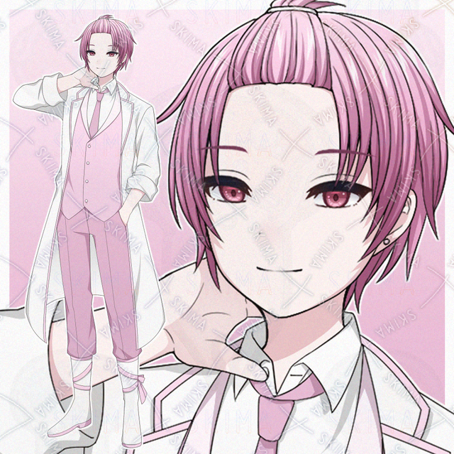 Image of Young Man in Pink & White Uniform [10 Expressions]
