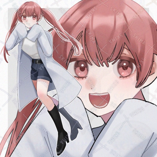 ツインテールの女性【表情5種】