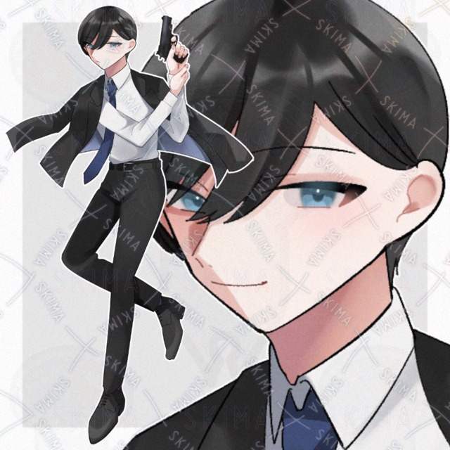 スーツの男性【表情5種】