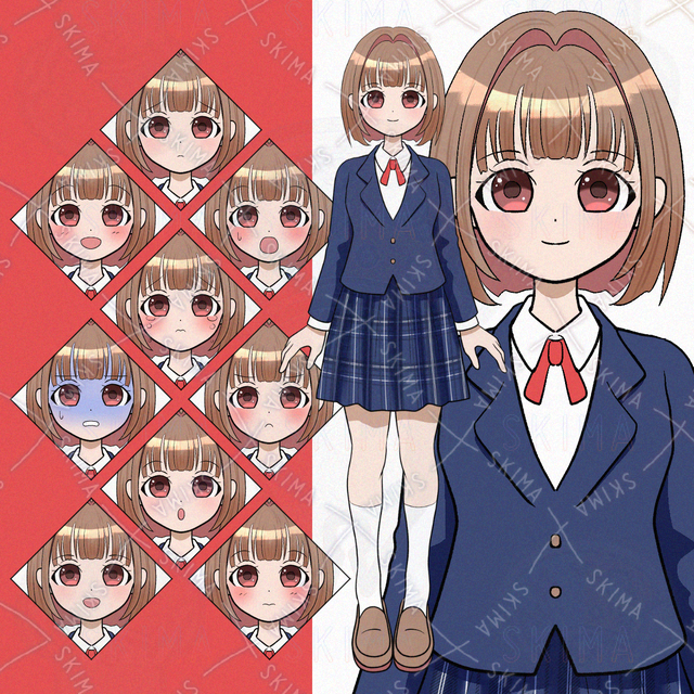 女子高校生【表情10種】の商品画像
