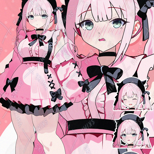 ロリータ風メイド少女 / 立ち絵 / 表情差分付き