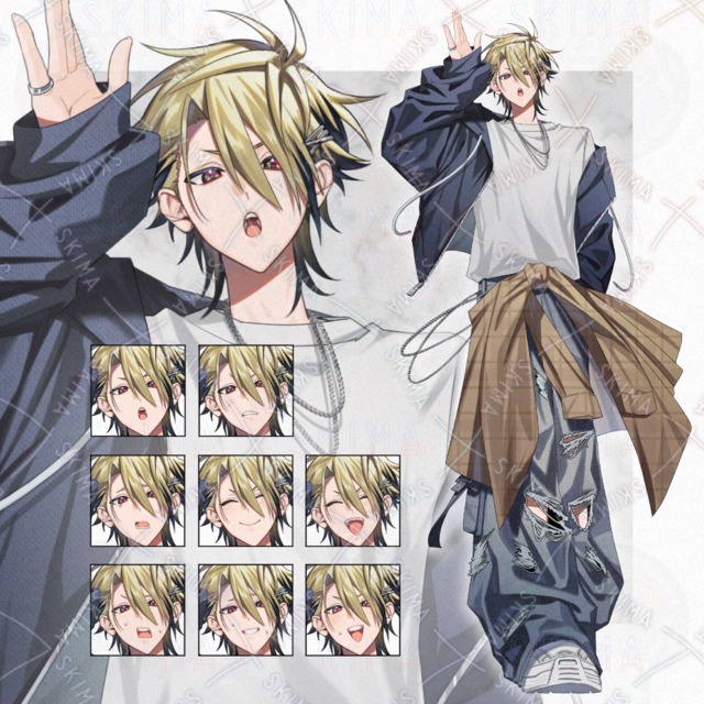 표정 차이 8종】남성 adopt5 상품 이미지