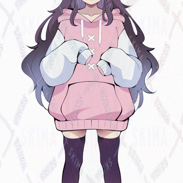 病みカワ・地雷系パーカー女子　表情８種の商品画像9枚目