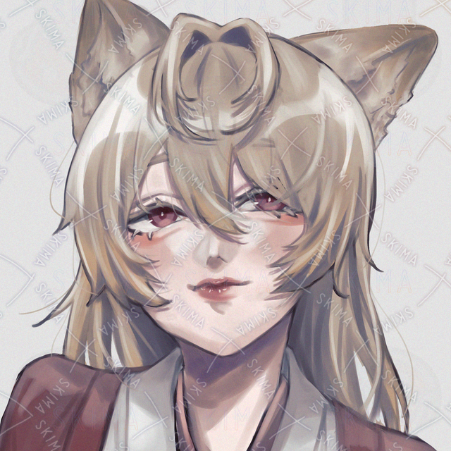 ケモ耳　着物姿の女の子の商品画像