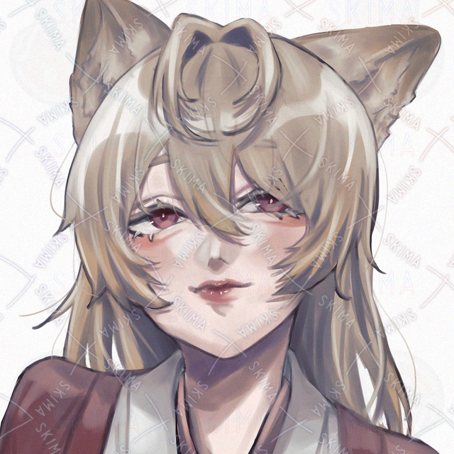 ケモ耳　着物姿の女の子の商品画像2枚目